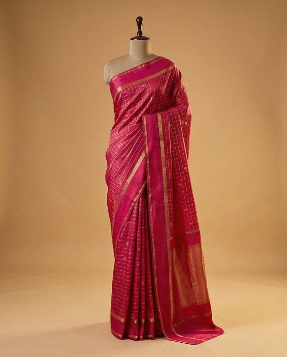 Semi crepe silk saree SR-CPP10-Pink