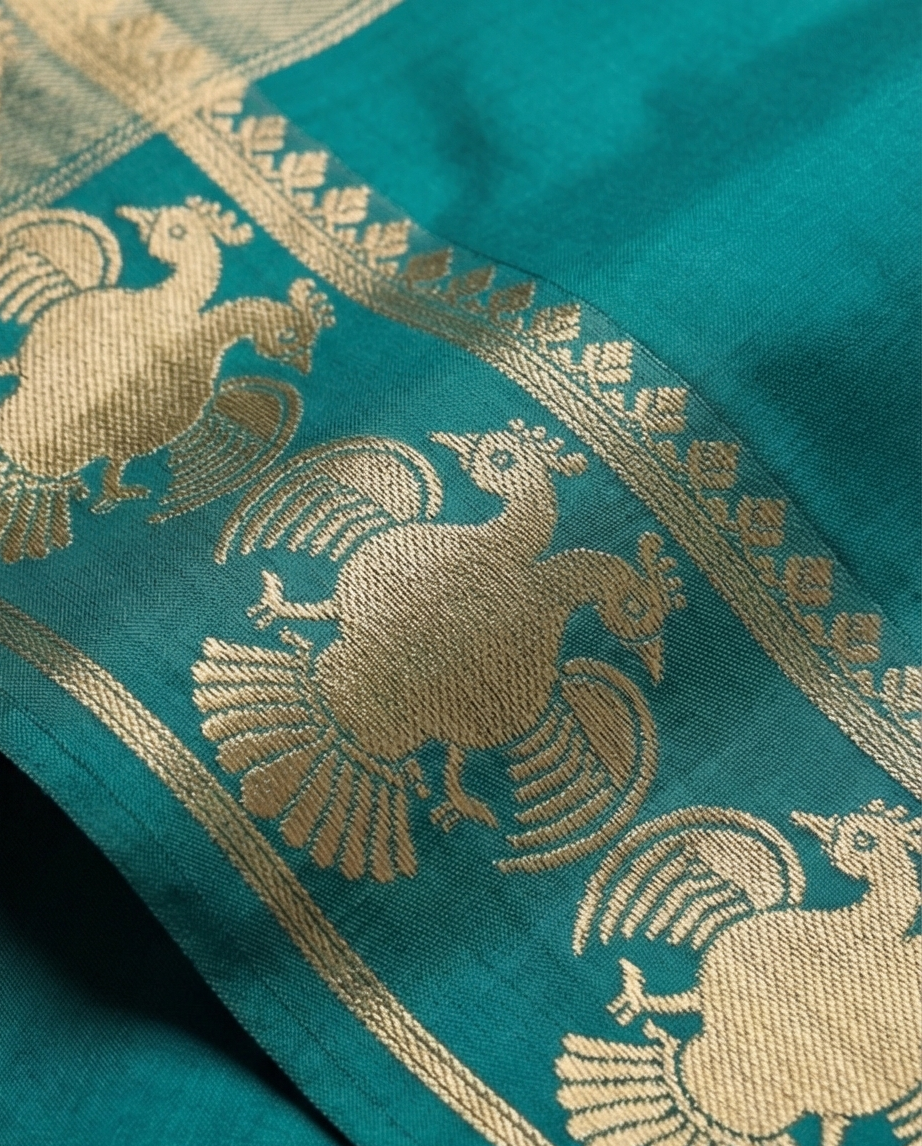 Semi crepe silk saree SR-CPP9-Rama Green
