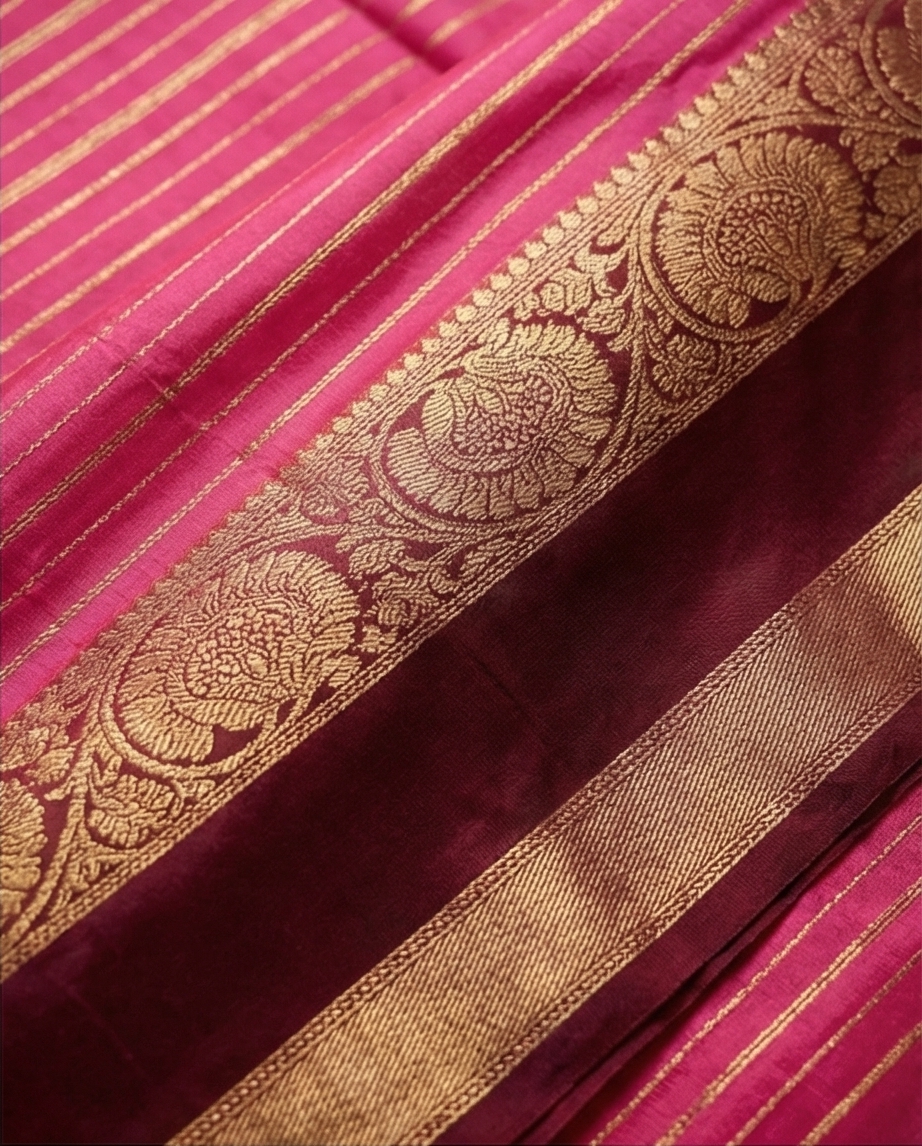 Semi crepe silk saree SR-CPP6-Pink