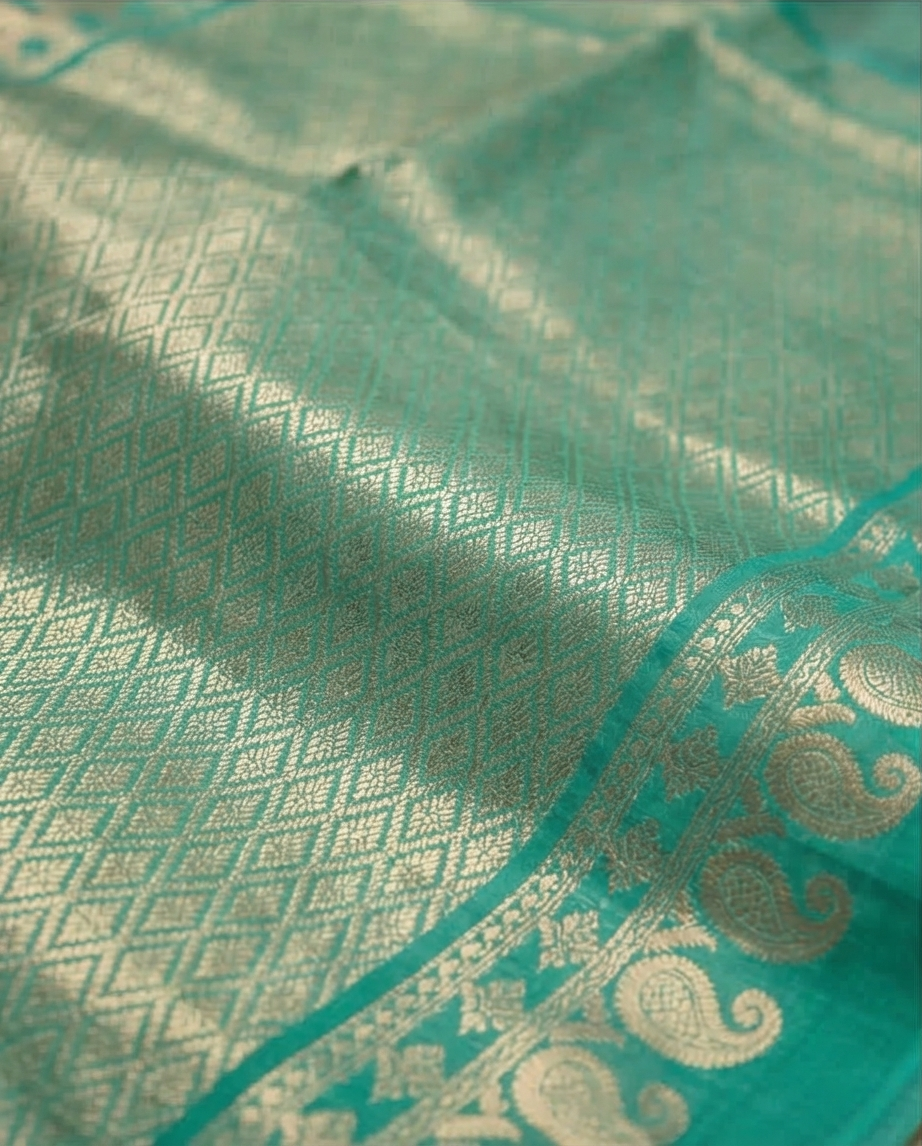 Kanchipuram Silk Saree - Purple & Green - SR-MSP14