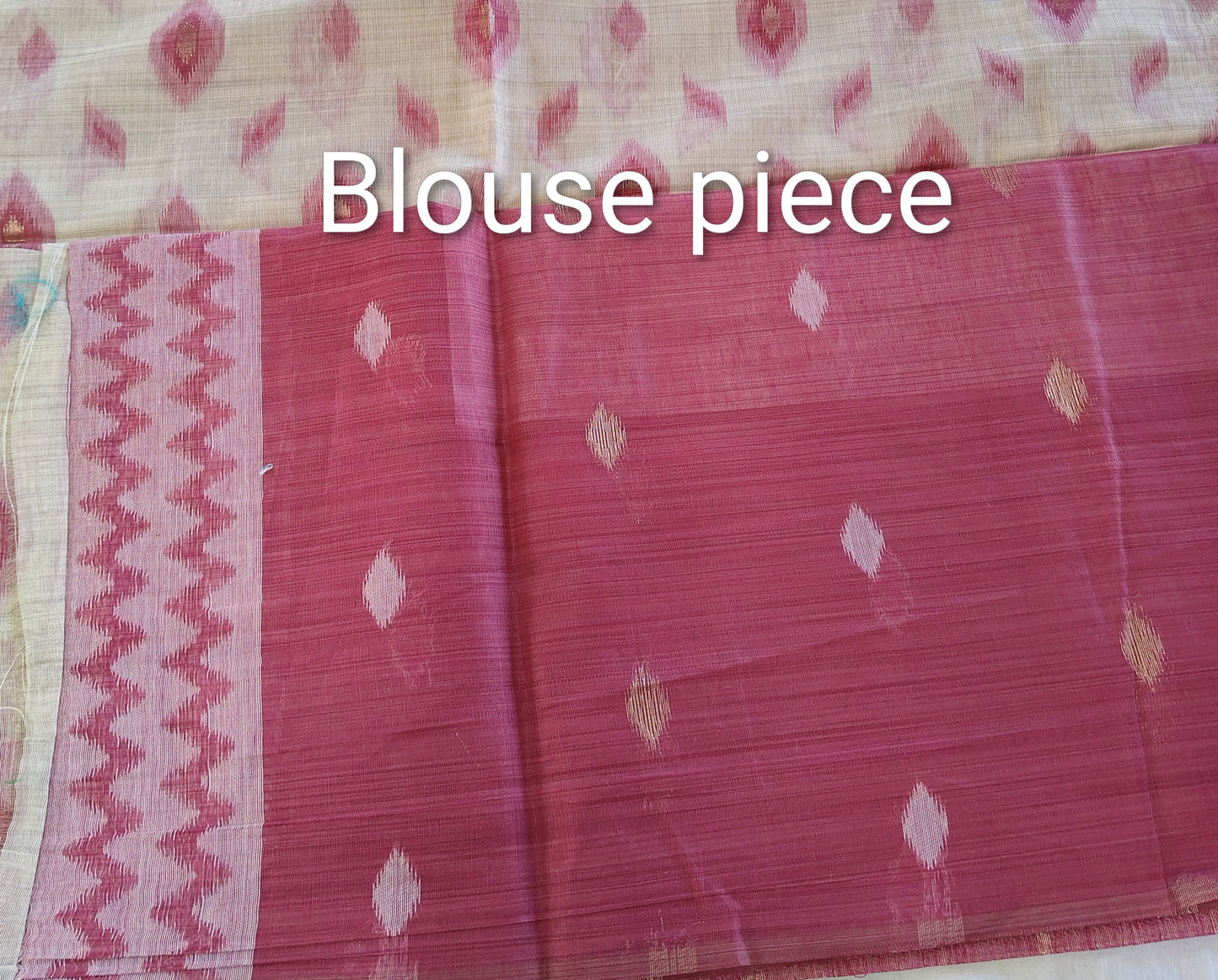 Pink with Cream Chanderi Cotton Saree (SR-SP14)