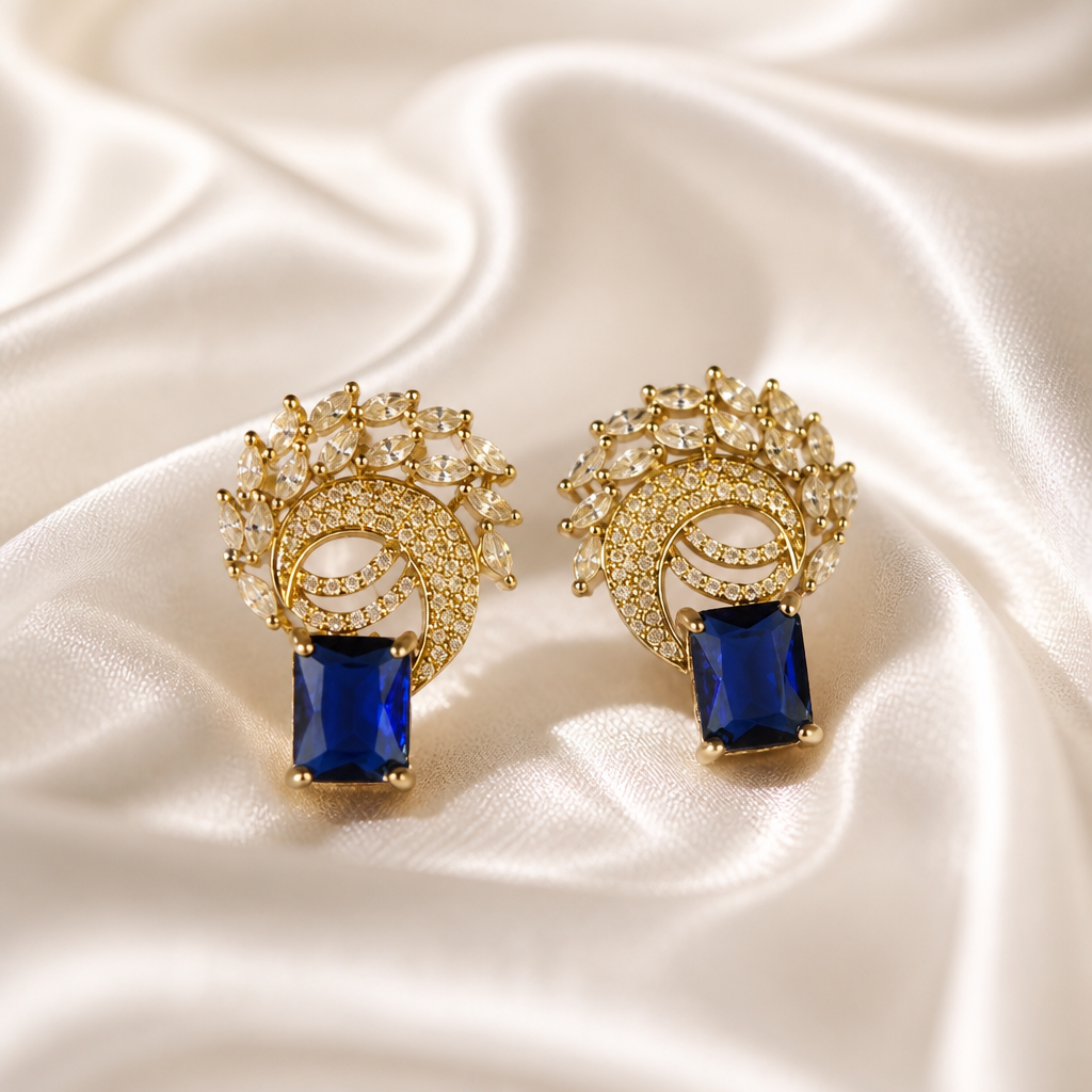 Fancy Earrings - Blue (NRW-80)