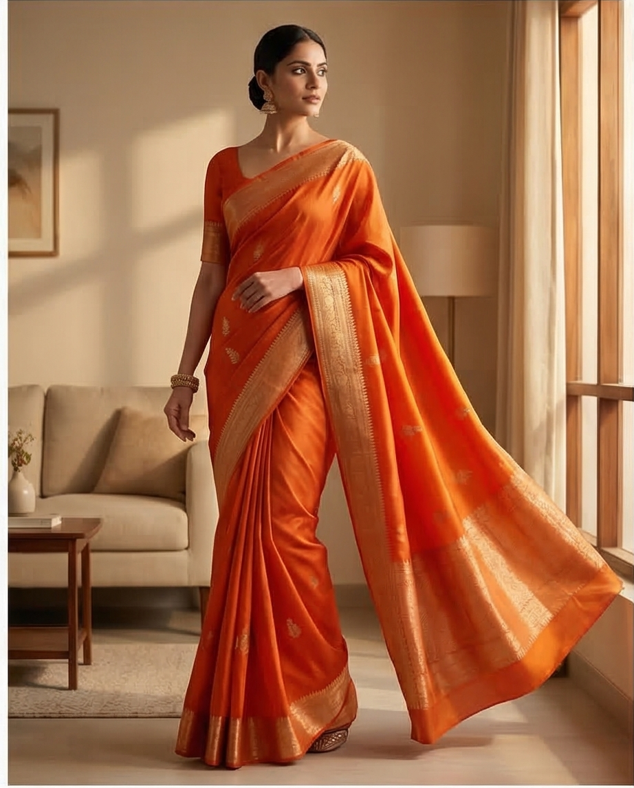 Premium soft‑silk saree (SR-MSP9)