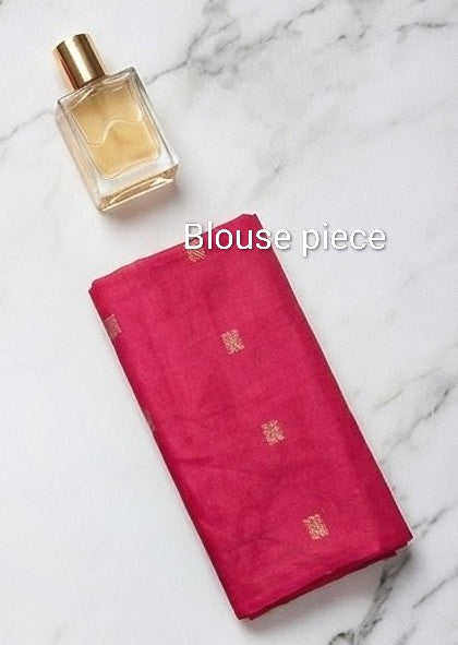 Pink and White Floral Synthetic Saree (SR-SP16)