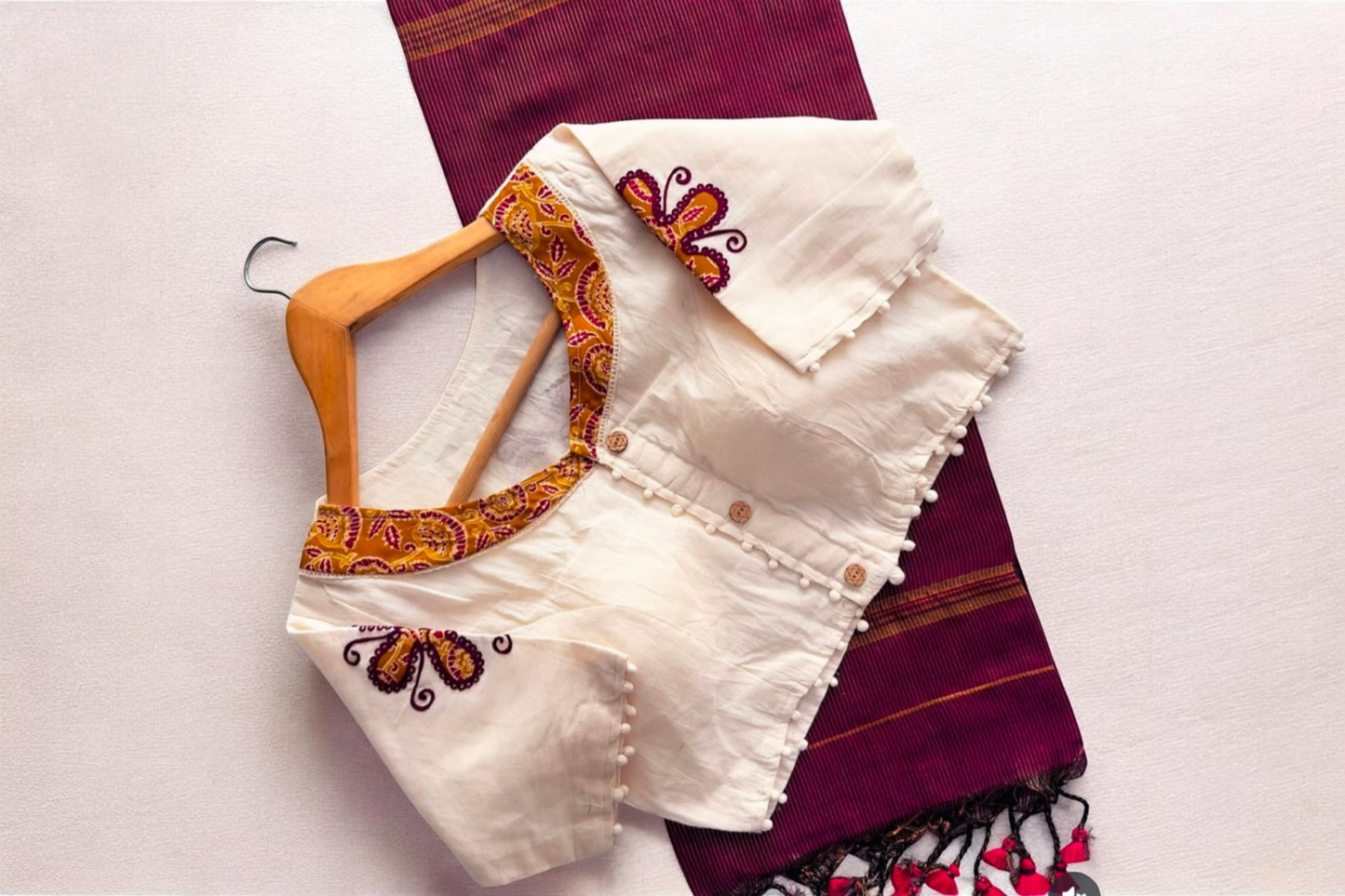 Cotton Saree + Stitched Blouse - SR-KP76