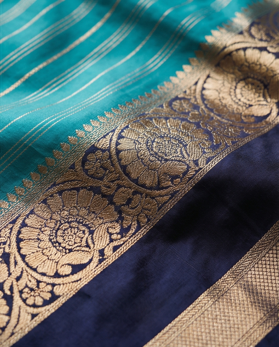 Semi crepe silk saree SR-CPP6-Blue