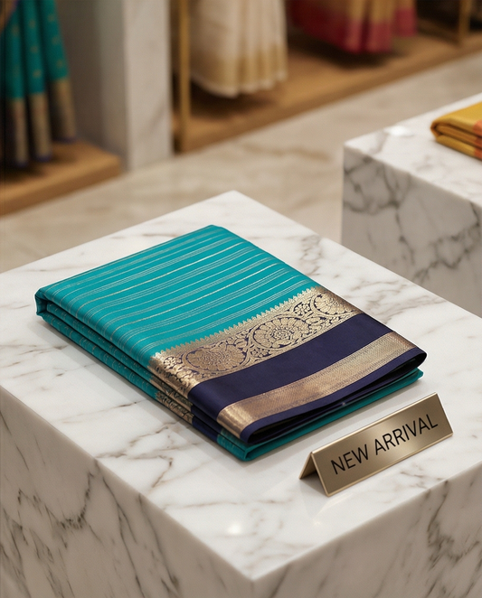 Semi crepe silk saree SR-CPP6-Blue