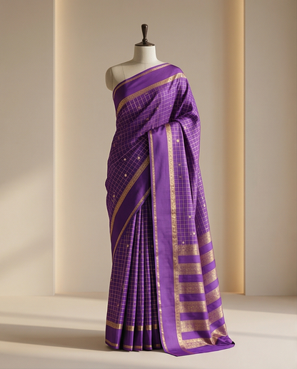 Semi crepe silk saree SR-CPP10-Purple
