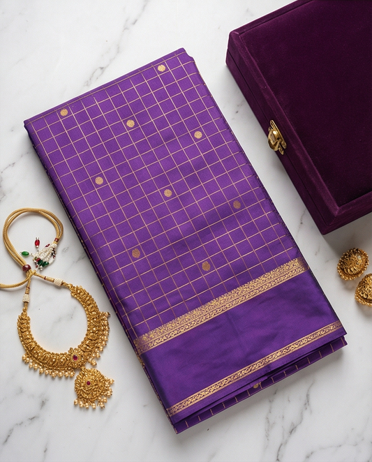 Semi crepe silk saree SR-CPP10-Purple