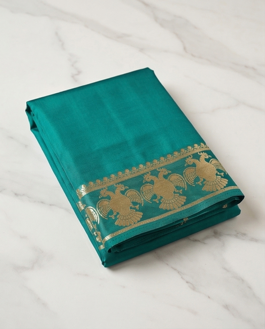 Semi crepe silk saree SR-CPP9-Rama Green