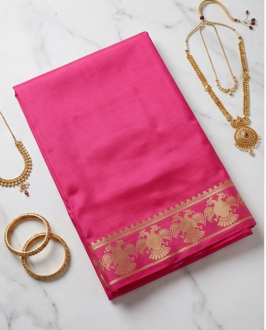 Semi crepe silk saree SR-CPP9-Pink