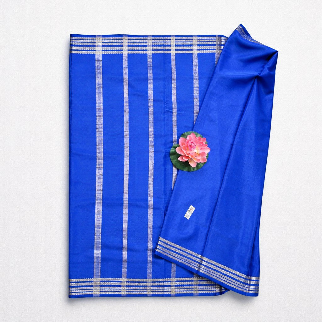 Pure Mysore silk saree SR-CPP1-Blue