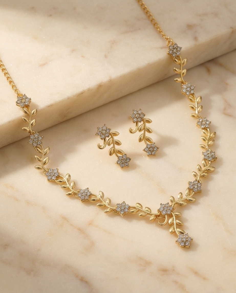 Brass gold pleated Set