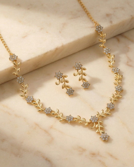 Brass gold pleated Set