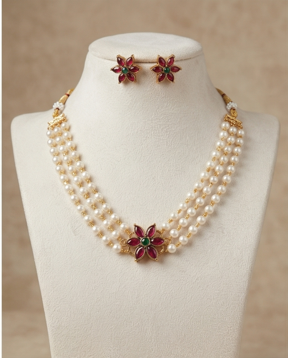 Choker with Earrings (NRW39)