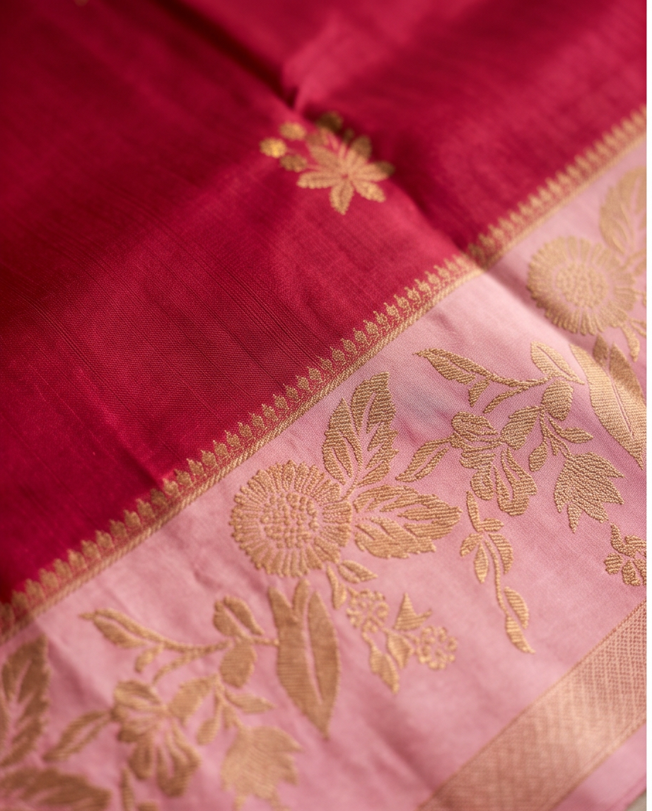Premium Viscose-Pink with baby pink(SR-MSP43)