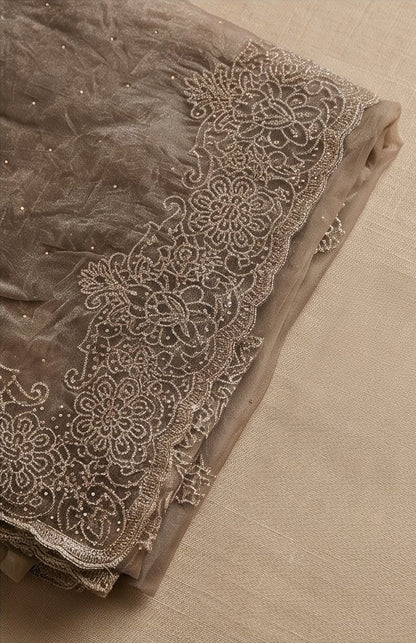 Tribal Shade Grayish Designer Saree (SR-SP32)