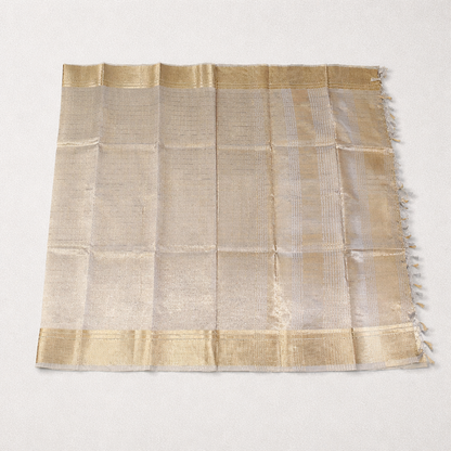 Premium Gray with Golden Checks Border Saree (SR-SP24)