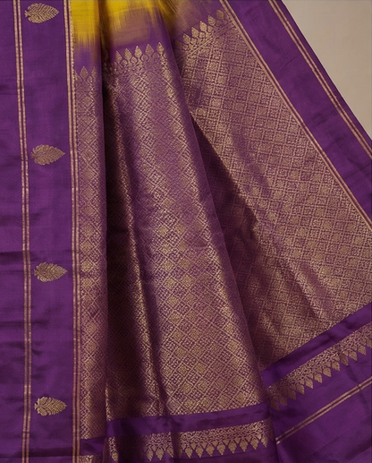 Rich Mustard Kanjivaram Silk Saree