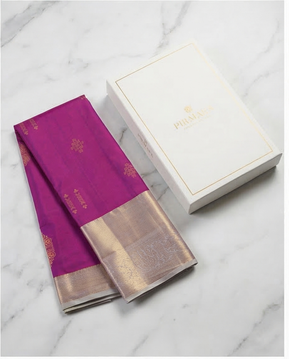 Pink Kanchipuram Semi Silk sarees