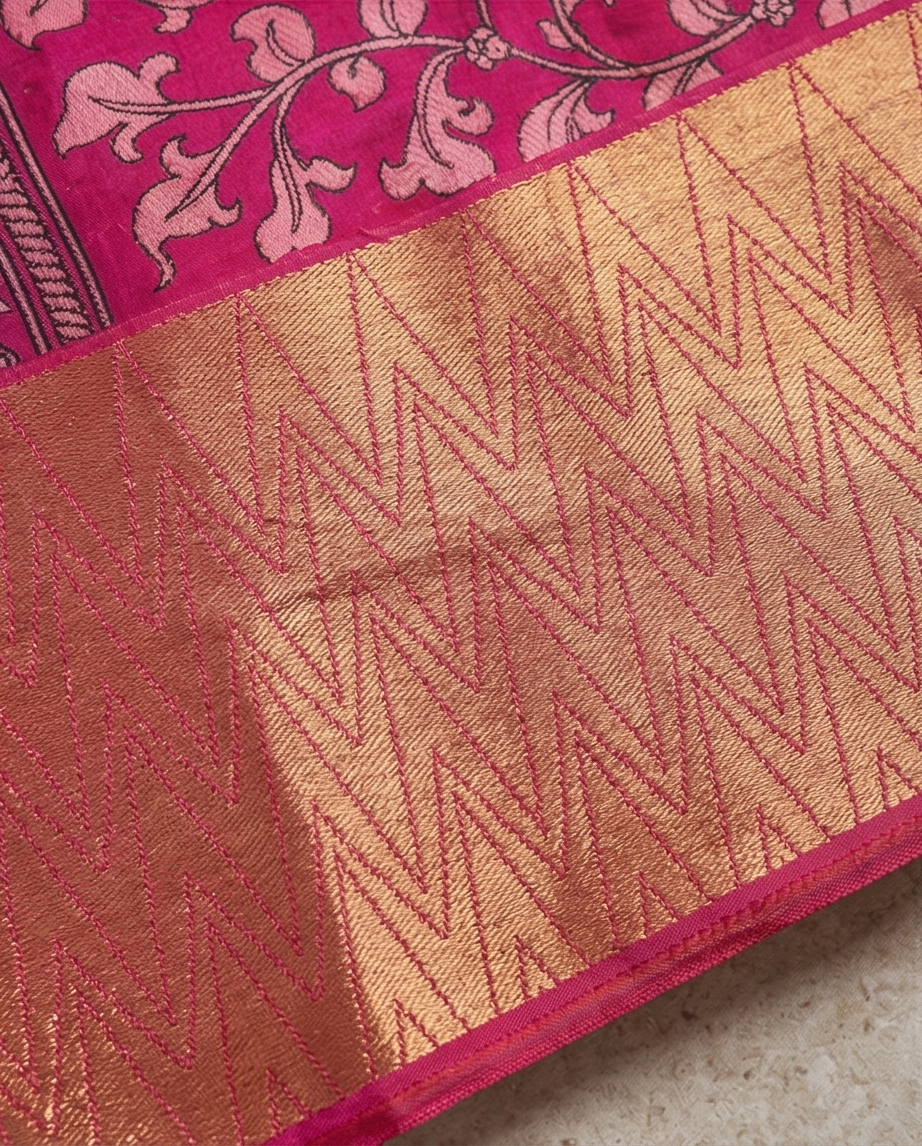 Purple with Pink Patola Big Border Saree (SR-SP18)