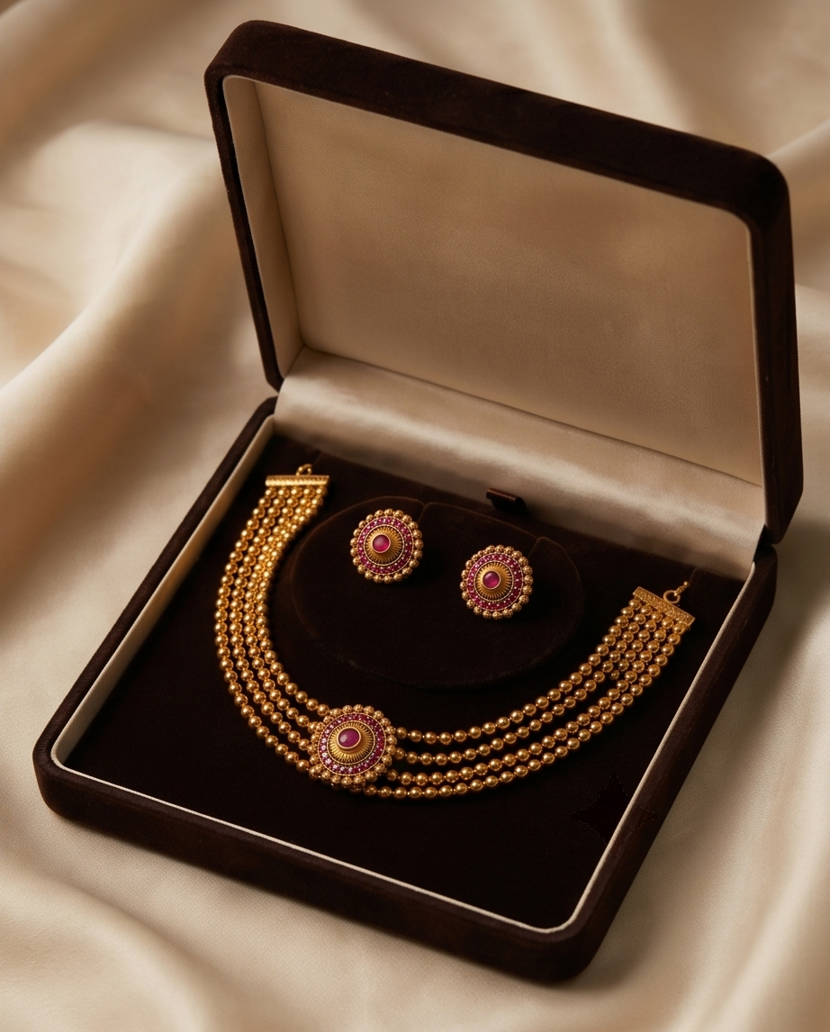 Rashmika Mandanna inspired choker with Earrings (NRW-76)