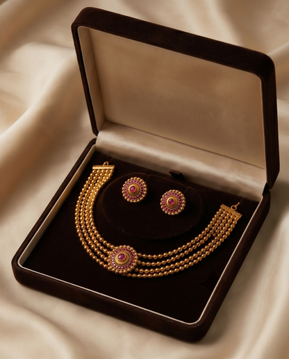 Rashmika Mandanna inspired choker with Earrings (NRW-76)