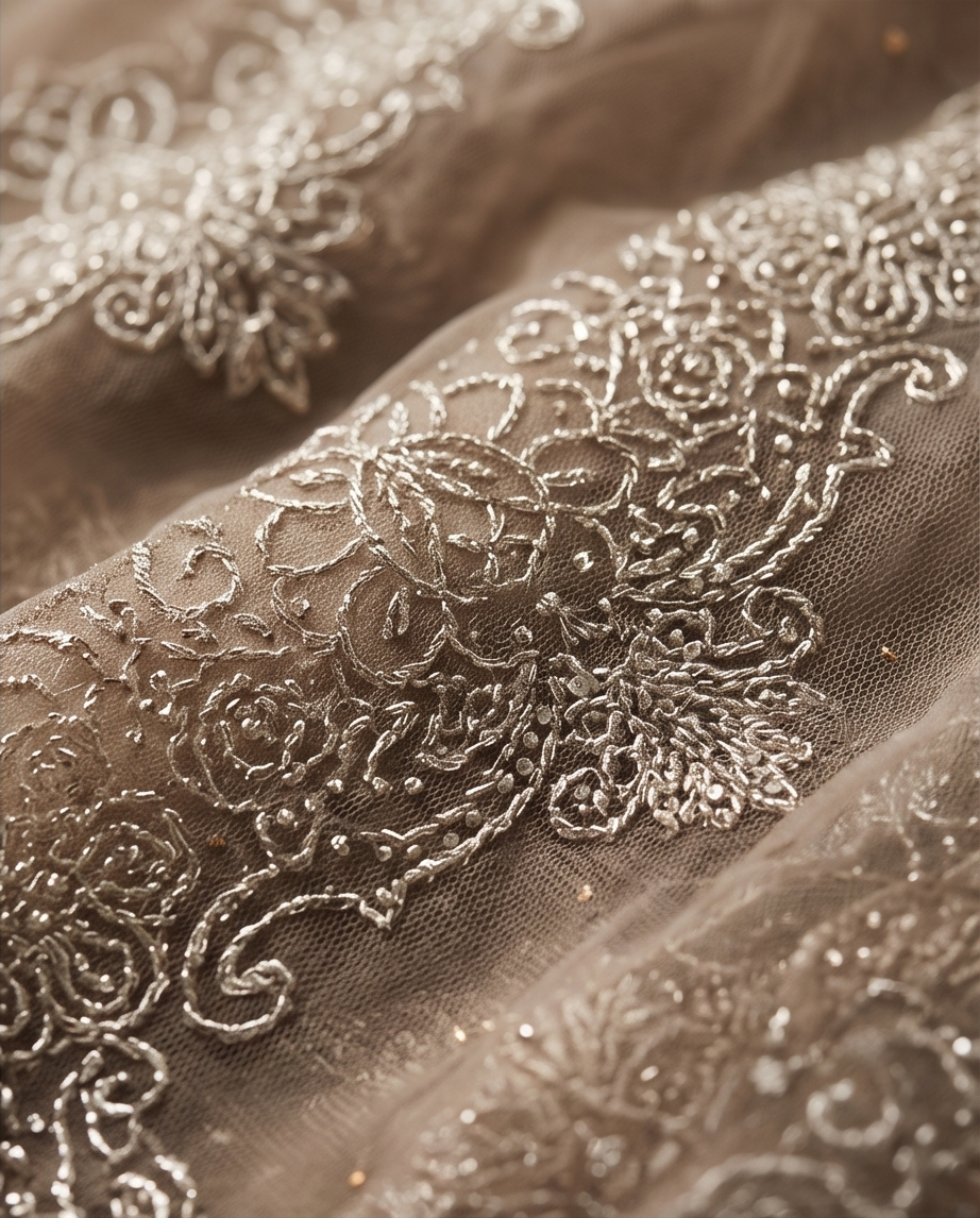 Tribal Shade Grayish Designer Saree (SR-SP32)