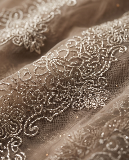 Tribal Shade Grayish Designer Saree (SR-SP32)