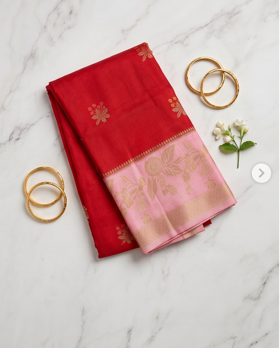Premium Viscose-Pink with baby pink(SR-MSP43)