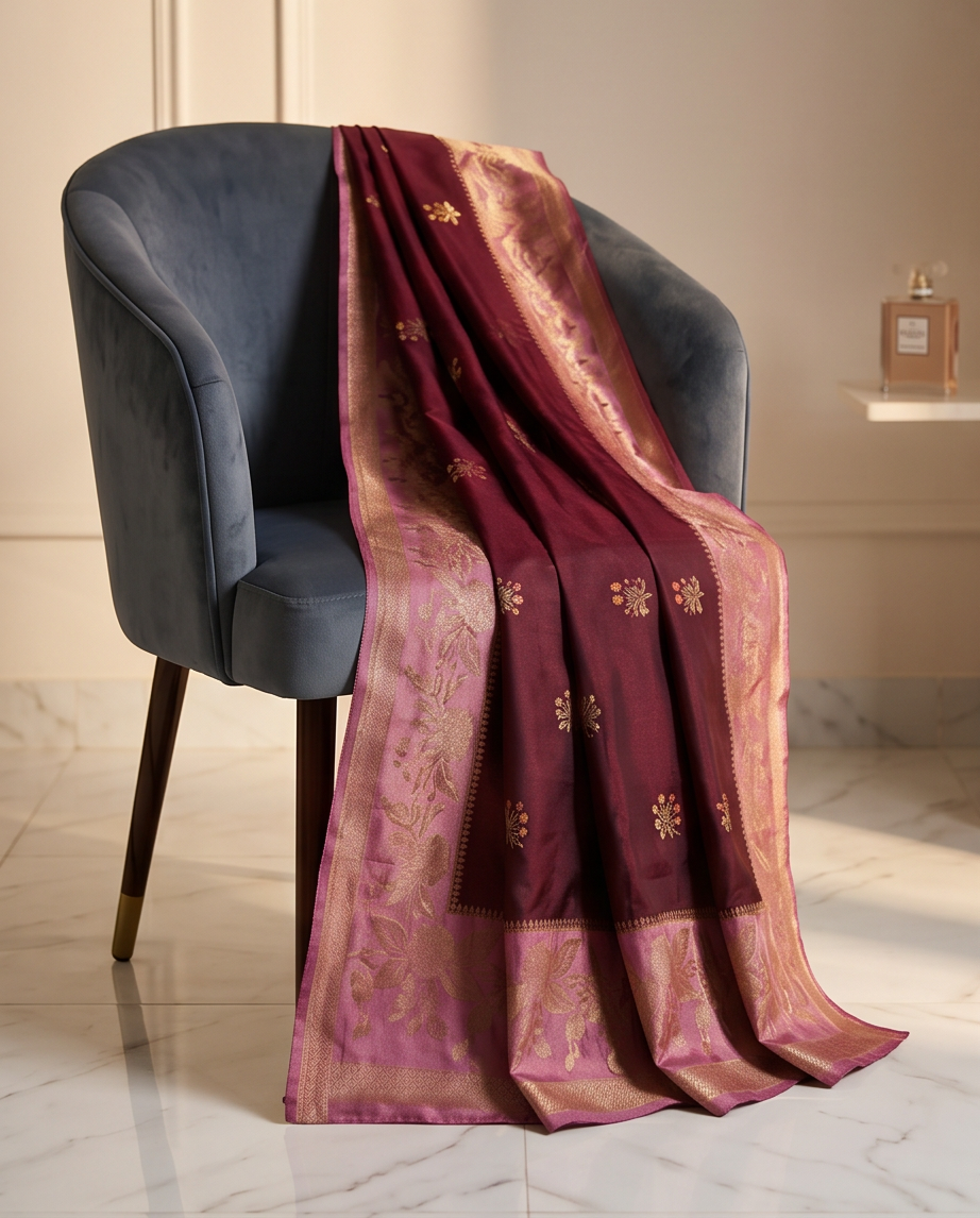 Premium Viscose-Brown with light purple(SR-MSP44)