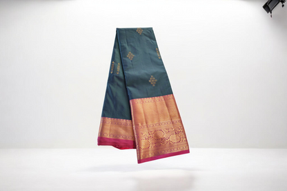 Green Kanchipuram Semi Silk sarees