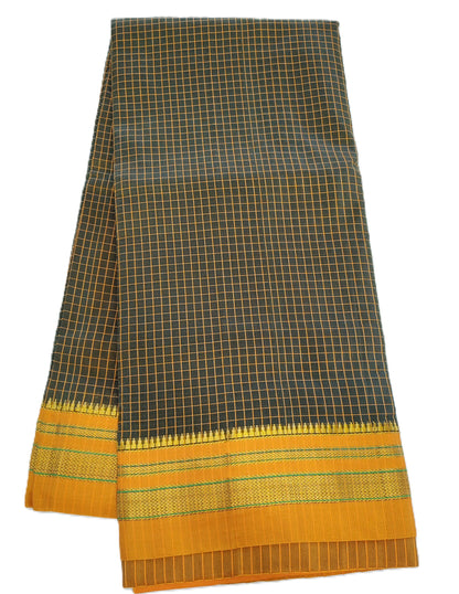 Green Small Checks Ilkal Cotton Saree (SR-SP10)