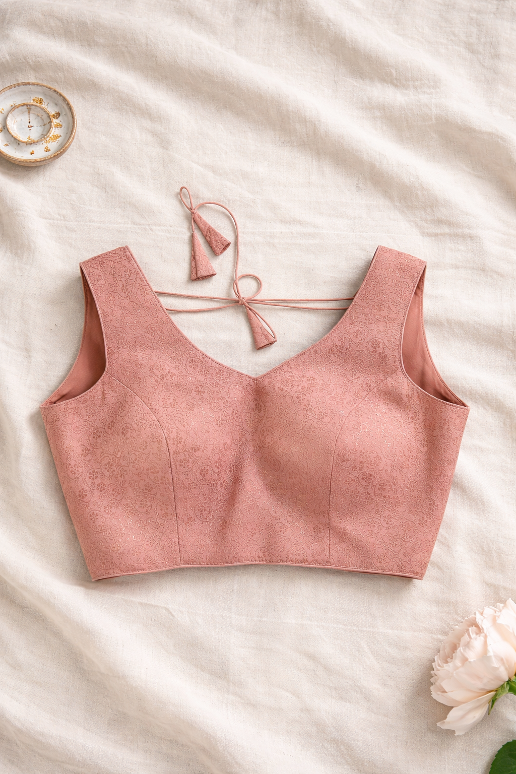 Pink Semi Silk Designer Blouse (SR-SP42)