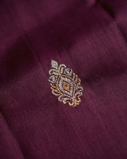 Wine Kanjivaram Silk Saree