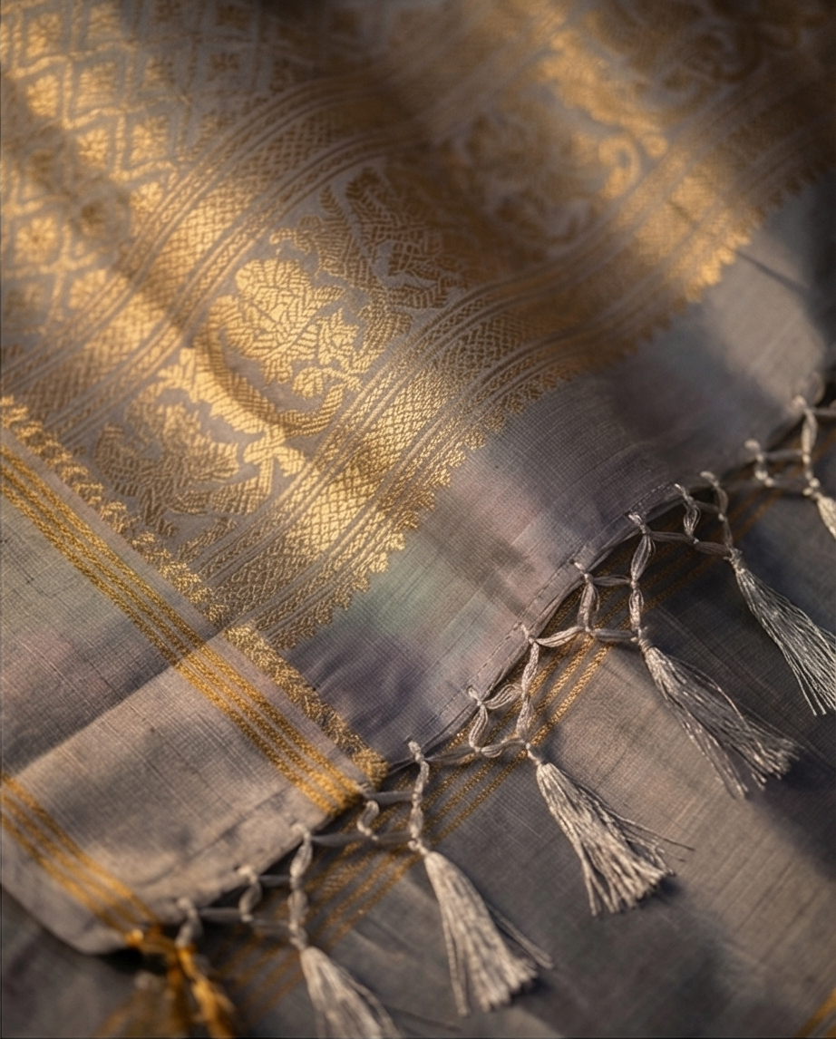 Deep Maroon Kanjivaram Silk Saree