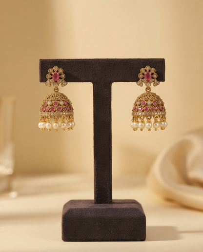 Pink and white stone Jumka (NRW6)