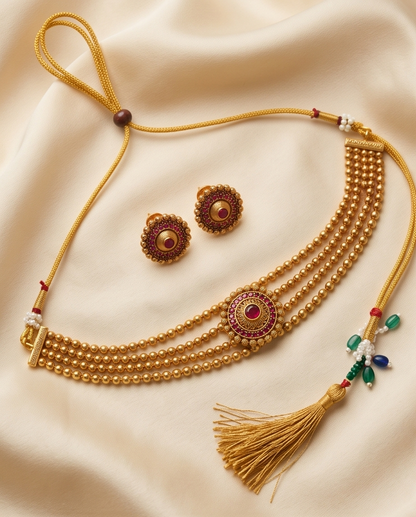 Rashmika Mandanna inspired choker with Earrings (NRW-76)