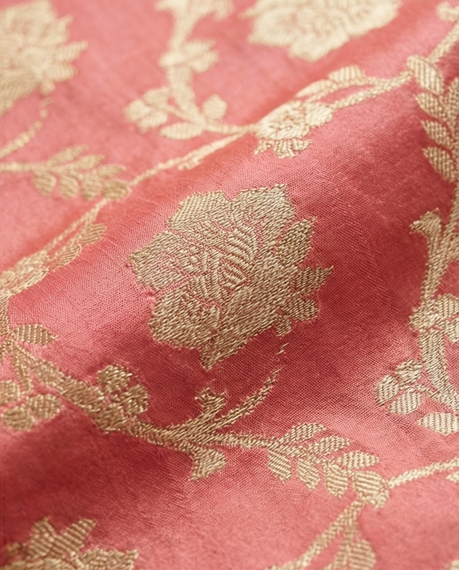 Handloom Banarasi Khaddi (SR-HUP1)-Blush Pink