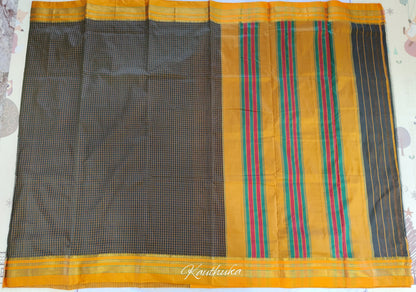 Green Small Checks Ilkal Cotton Saree (SR-SP10)