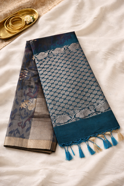 Pochampalli with ButtaPure Soft silk