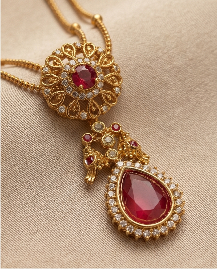 Double layer short chain with Earrings (NRW45)