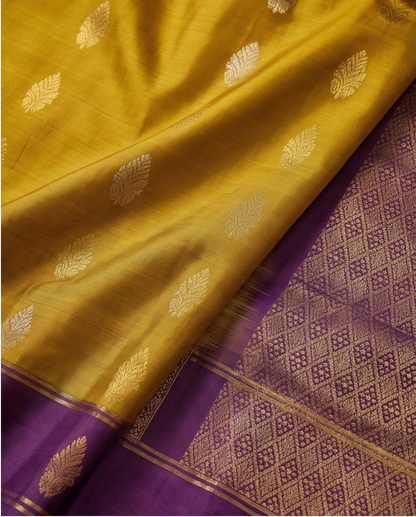 Rich Mustard Kanjivaram Silk Saree