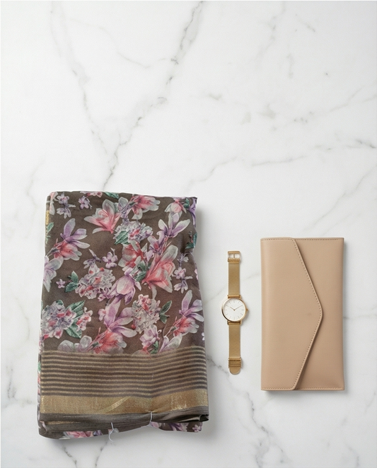 Grey Poonam Saree (SR-SP2)