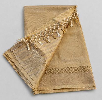 Classic Handloom Tassel Saree-gold (SR-PSMP39)