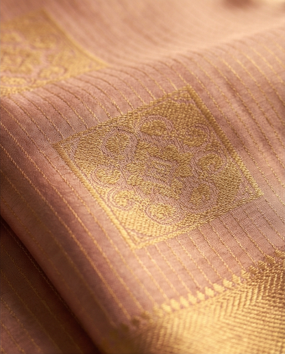 Dusty Rose Semi Kanjivaram Silk Saree