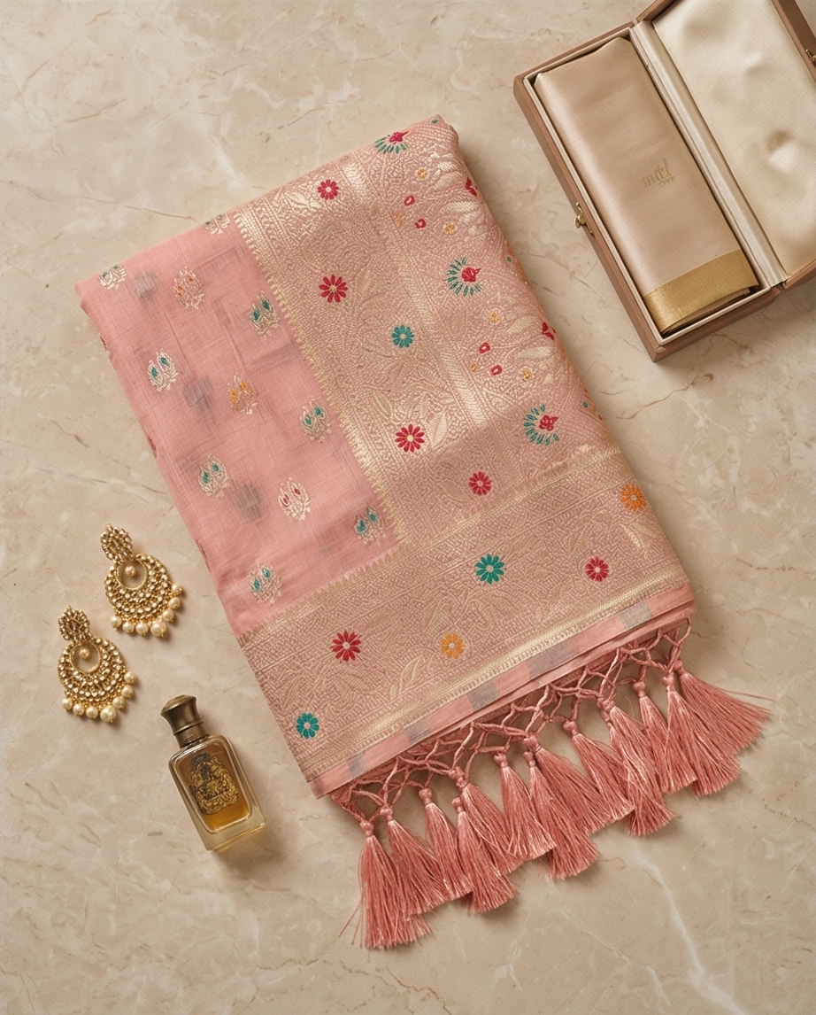 Premium Pink Colour Saree (SR-SP26)