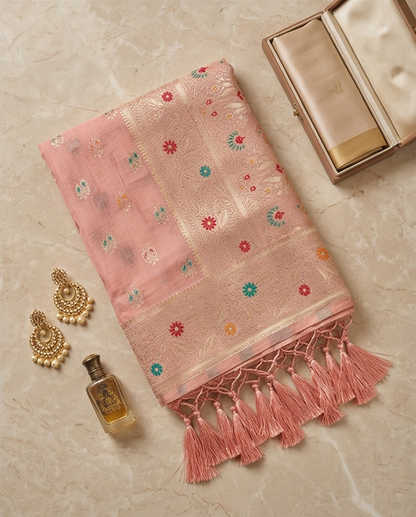 Premium Pink Colour Saree (SR-SP26)