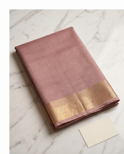 Classic Handloom Tassel Saree- light dusty purple/lilac (SR-PSMP41)