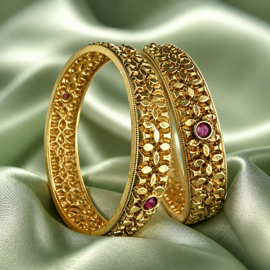 Antique finish with Kada design Bangles - NRW-106